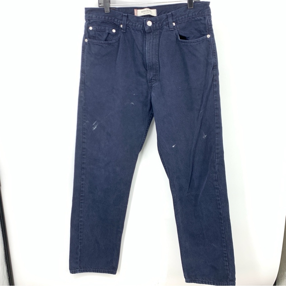 Levis Men Size 36 x 30‎ Jeans Blue 505 Regular Fit Straight Pants Y2K 2003 USA